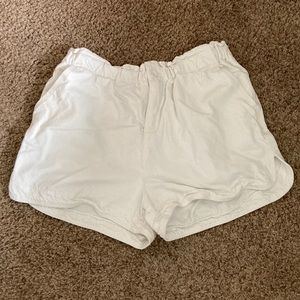 White jean shorts